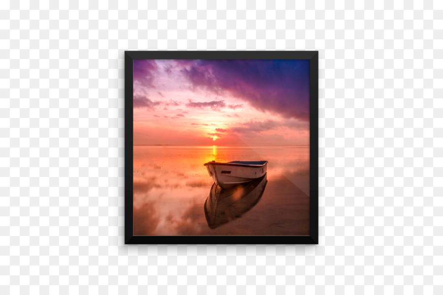 Bateau Au Coucher Du Soleil，Coucher De Soleil PNG