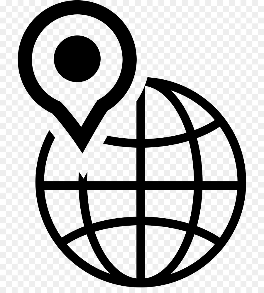 Globe Avec épingle，Emplacement PNG