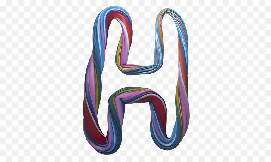 H Coloré，Alphabet PNG