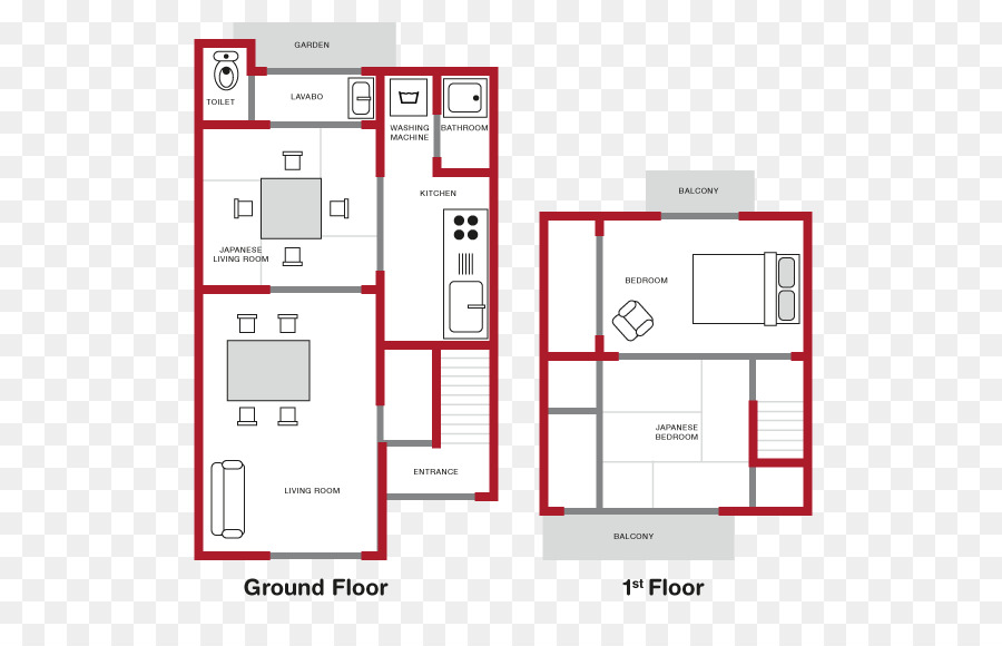 Plan D'étage D'une Maison Japonaise，Mise En Page PNG