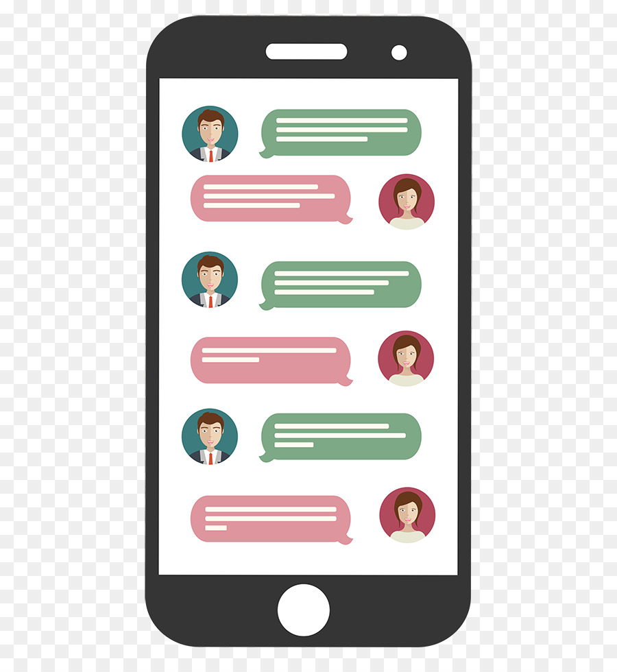 Chat Sur Smartphone，Téléphone Intelligent PNG