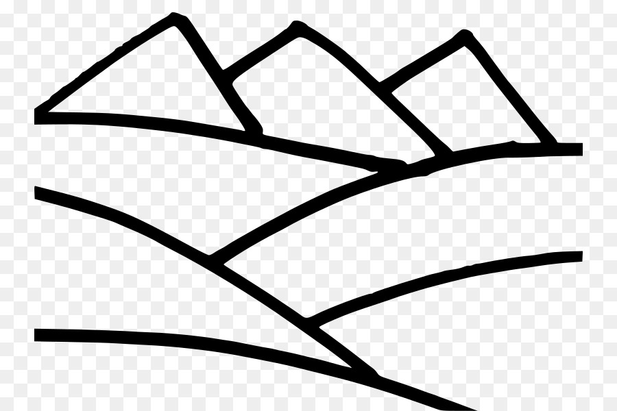 Montagnes Et Vagues，Noir PNG