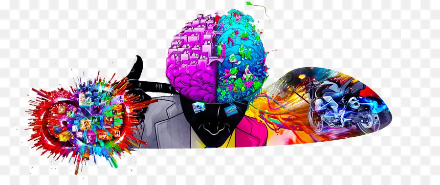 Cerveau Coloré，Art PNG