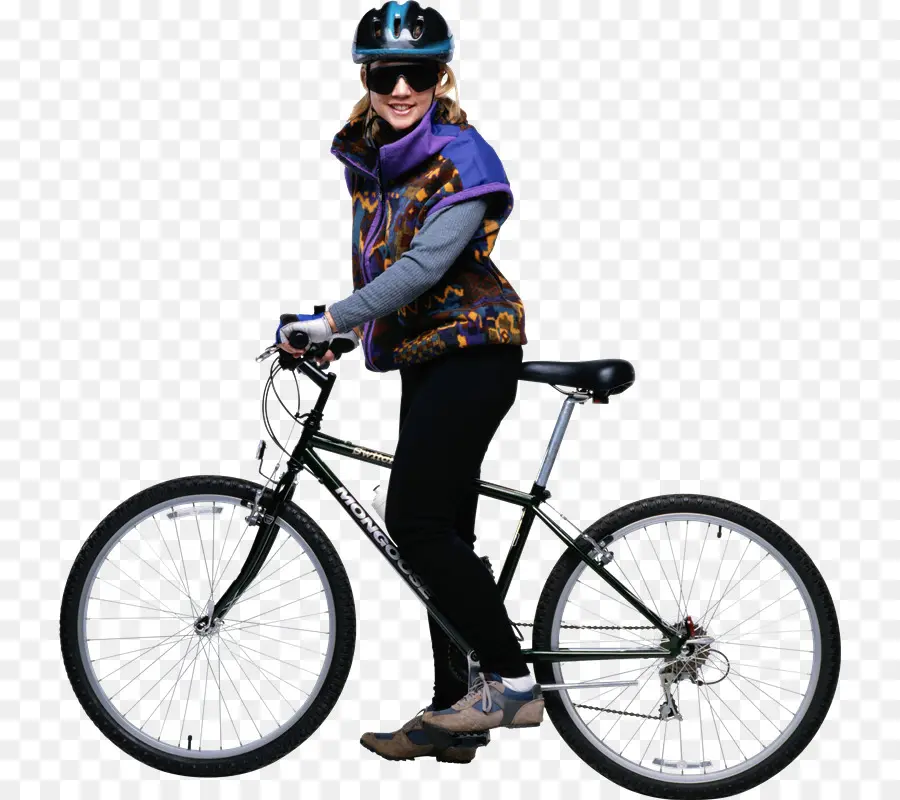 Femme à Vélo，Vélo PNG