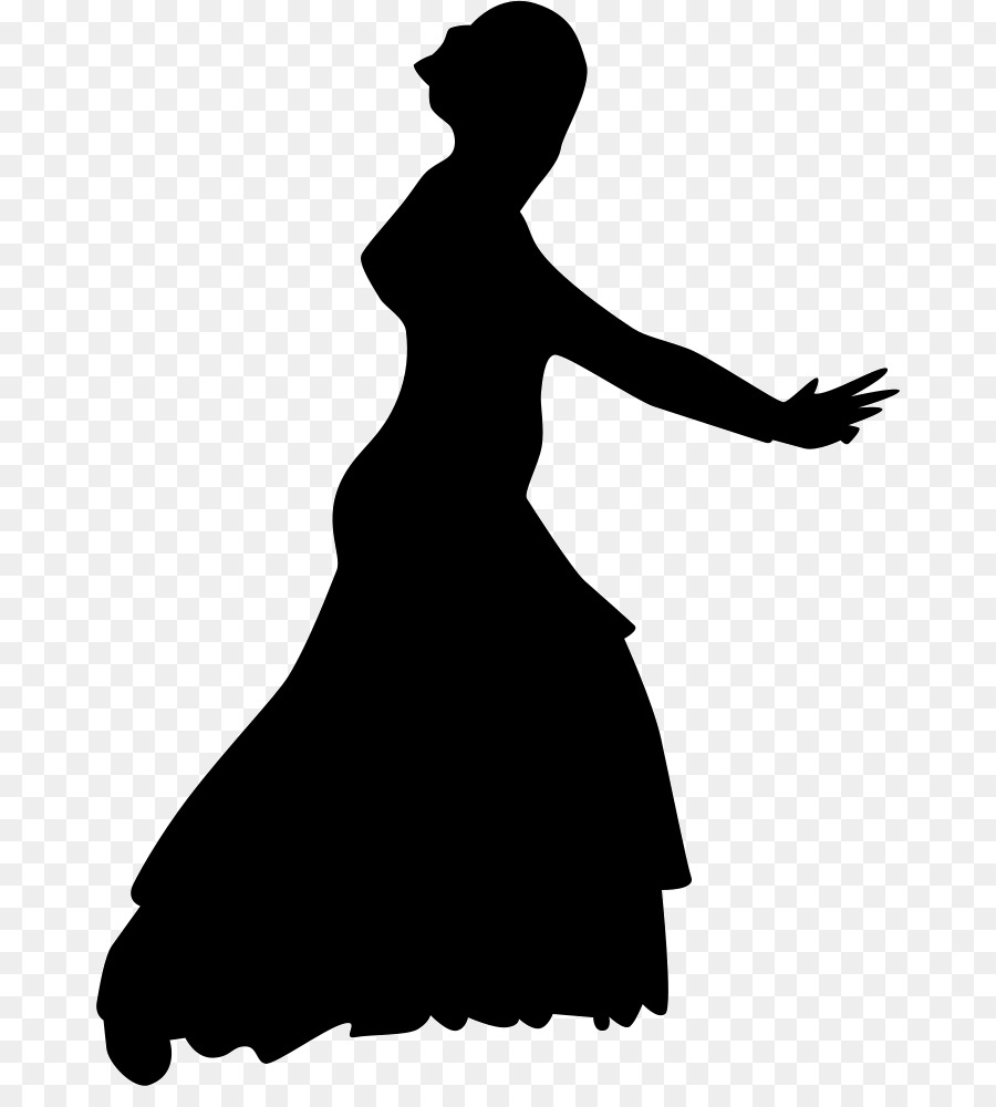 Silhouette Femme En Robe，Chiffre PNG