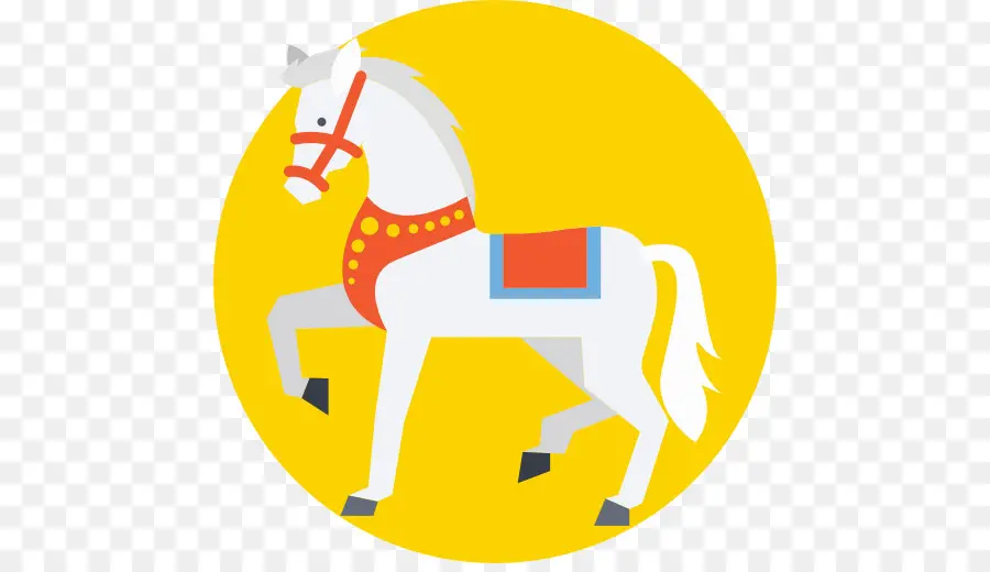 Cheval De Carrousel，Blanc PNG