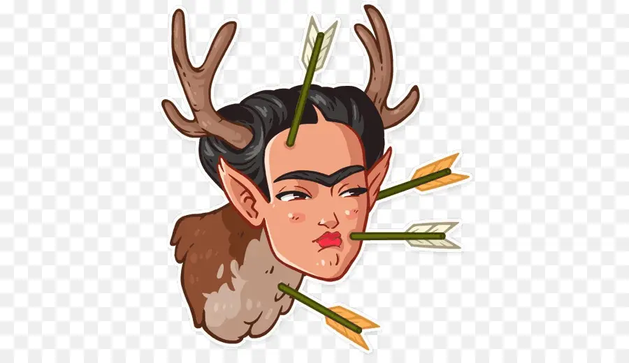 Femme Cerf，Bois PNG