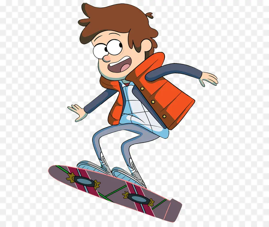 Garçon De Dessin Animé Sur Hoverboard，Hoverboard PNG