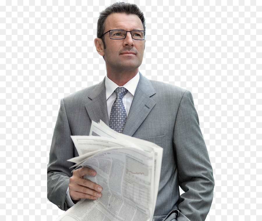 Homme Avec Journal，Entreprise PNG