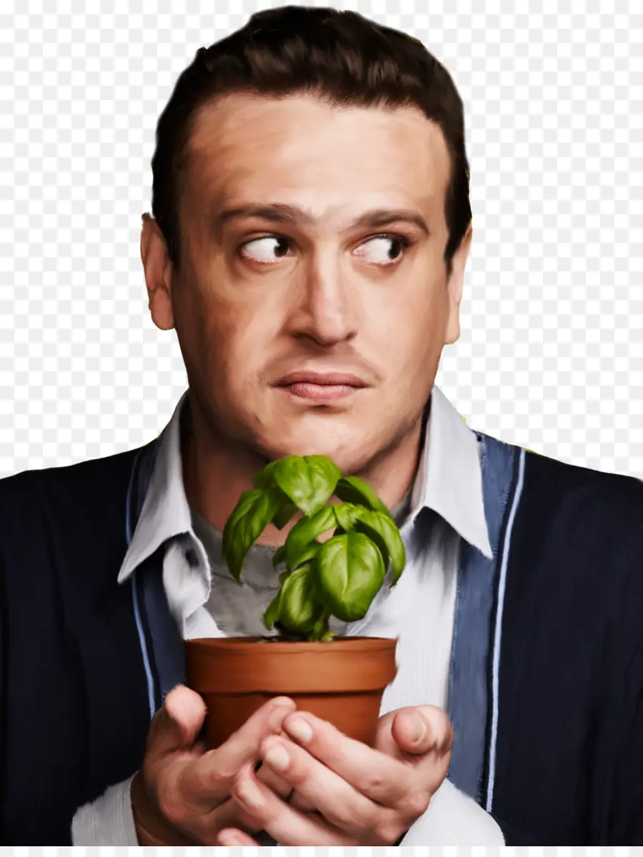 Homme Avec Plante，Holding PNG