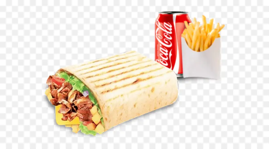 Wrap Et Frites，Repas PNG