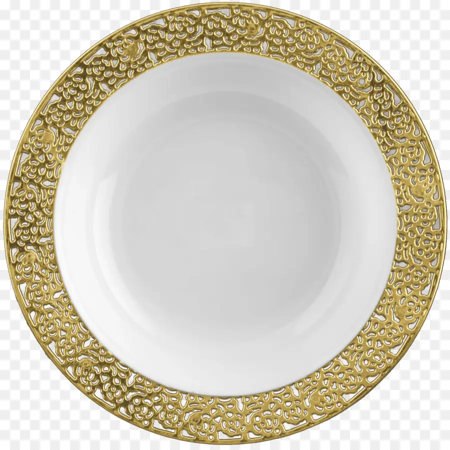 Assiette Décorative，Or PNG