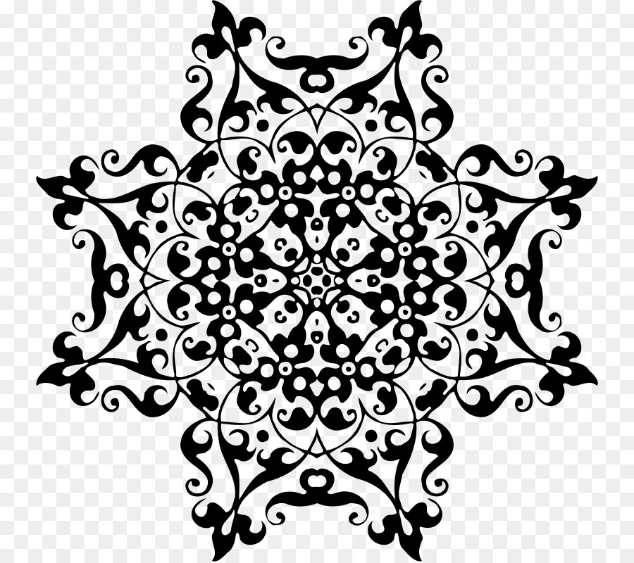 Mandala Noir，Modèle PNG