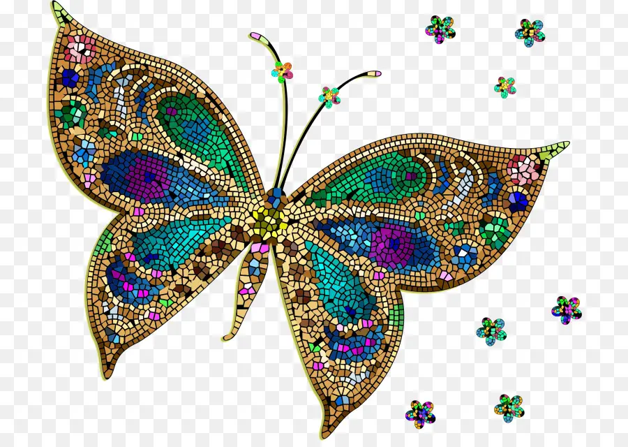 Papillon Mosaïque，Insecte PNG