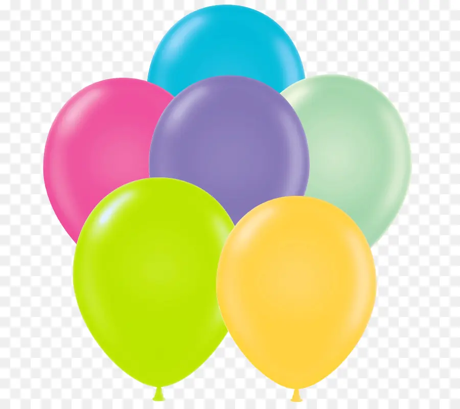 Ballons Colorés，Faire La Fête PNG