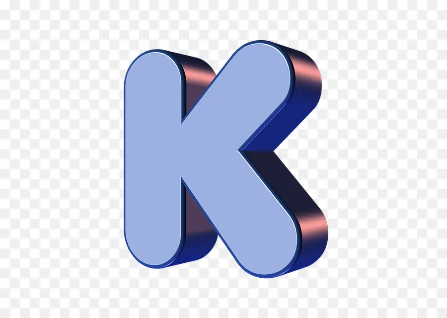 Lettre K，Bleu PNG