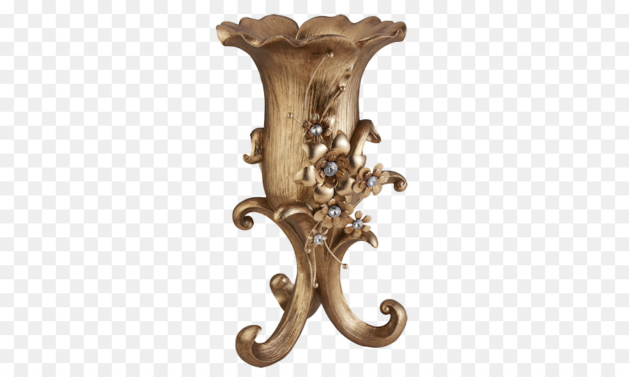 Vase Décoratif，Or PNG