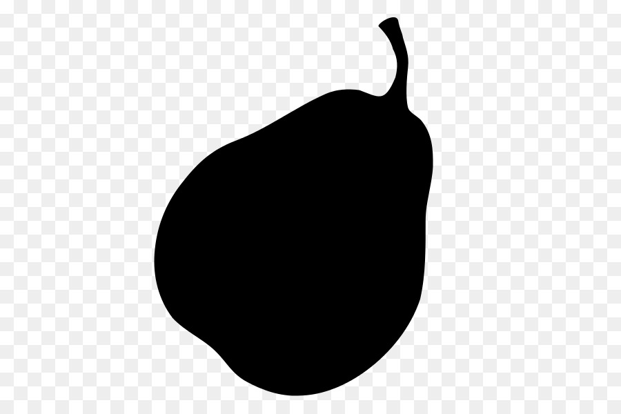 Poire Silhouette，Noir PNG