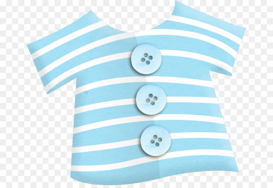 Chemise à Rayures Bleues，Boutons PNG