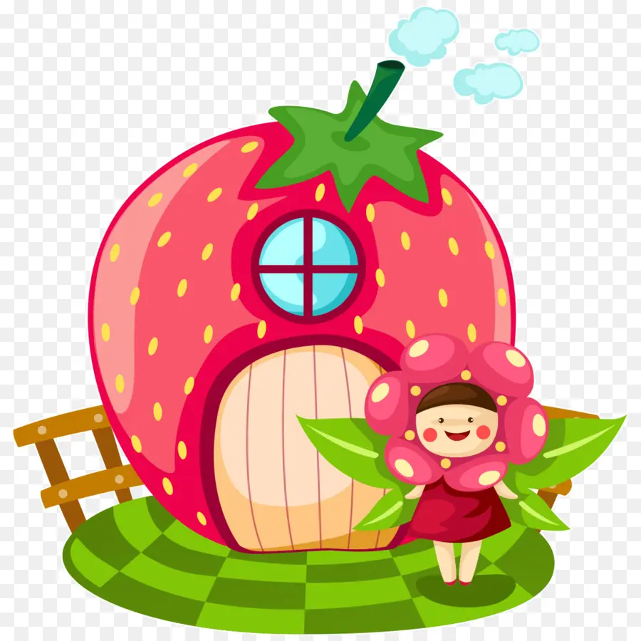 Maison Aux Fraises，Dessin Animé PNG