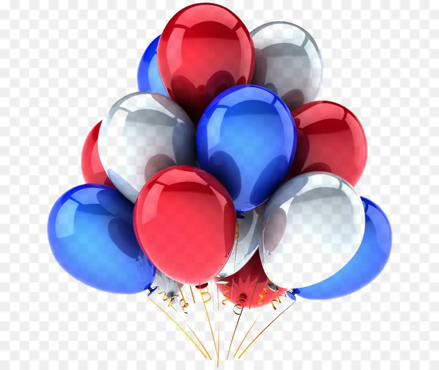 Ballons Rouges Blancs Et Bleus，Décoration PNG