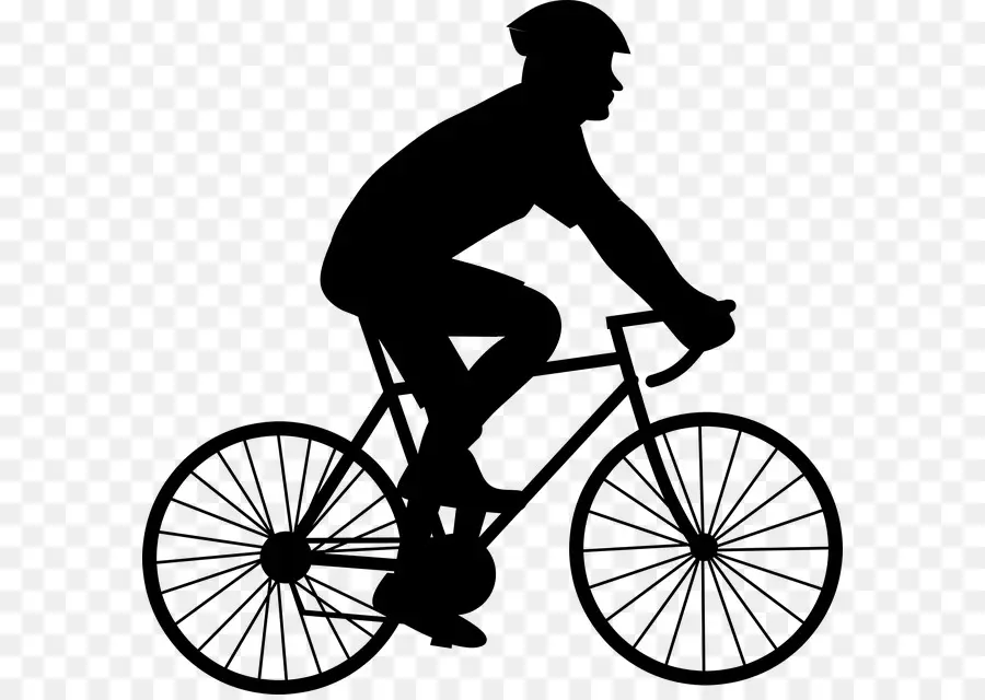 Silhouette Cycliste，Vélo PNG