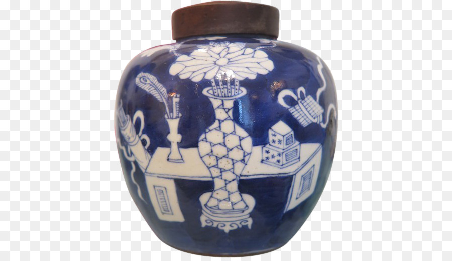 Bleu Et Blanc De La Poterie，Vase PNG