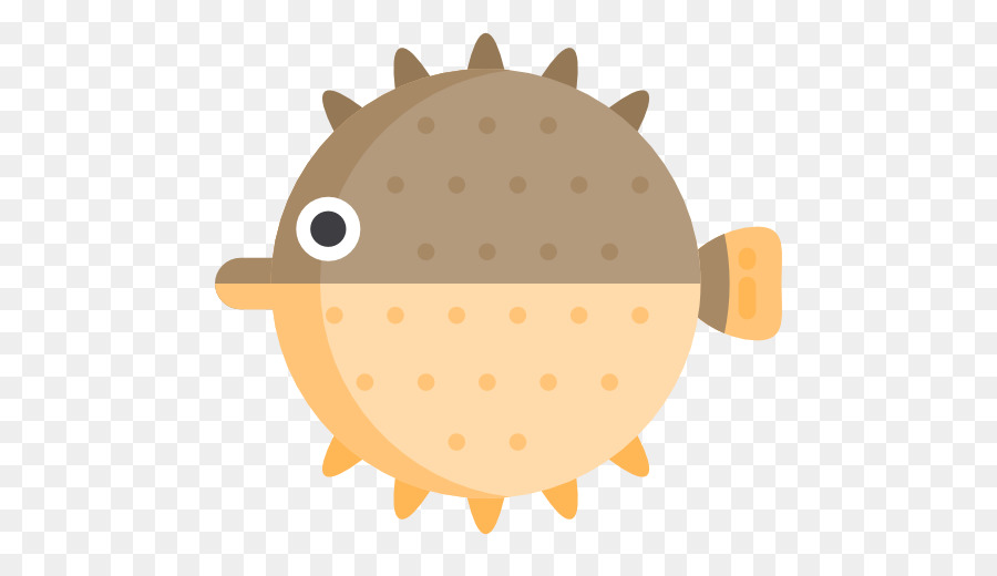 Poisson Globe Orange，Épineux PNG