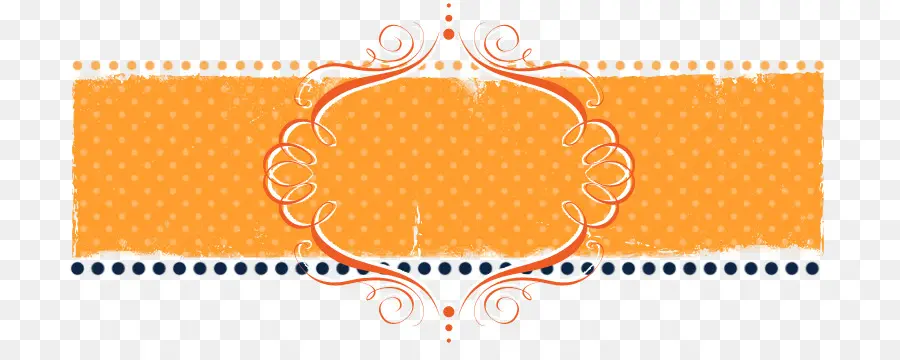 Bannière Orange，Décoratif PNG