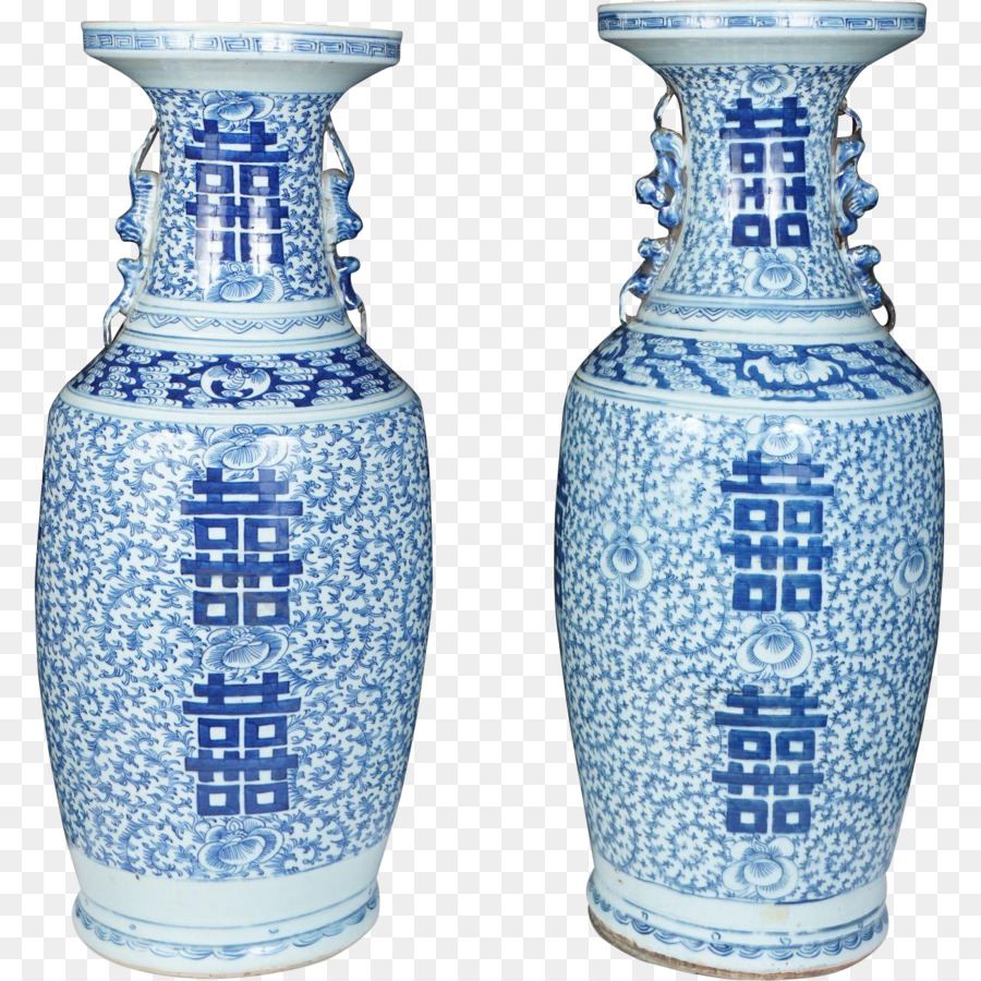 Vases Bleus，Céramique PNG