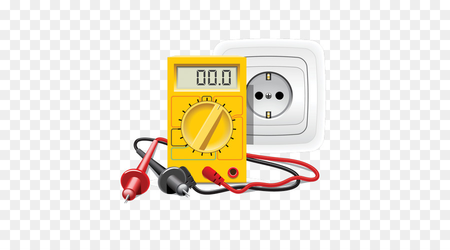 Multimètre Jaune，Électricité PNG