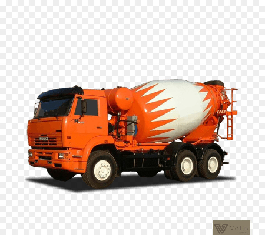 Camion Malaxeur à Ciment，Orange PNG