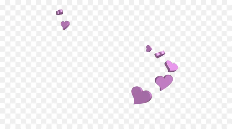 Griffonnages De Coeur，Violet PNG