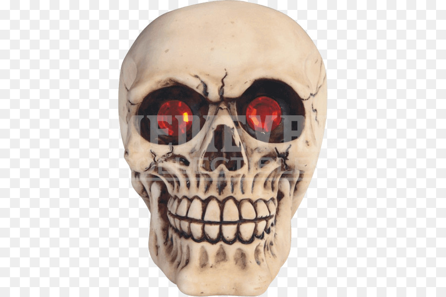 Crâne Aux Yeux Rouges，Halloween PNG