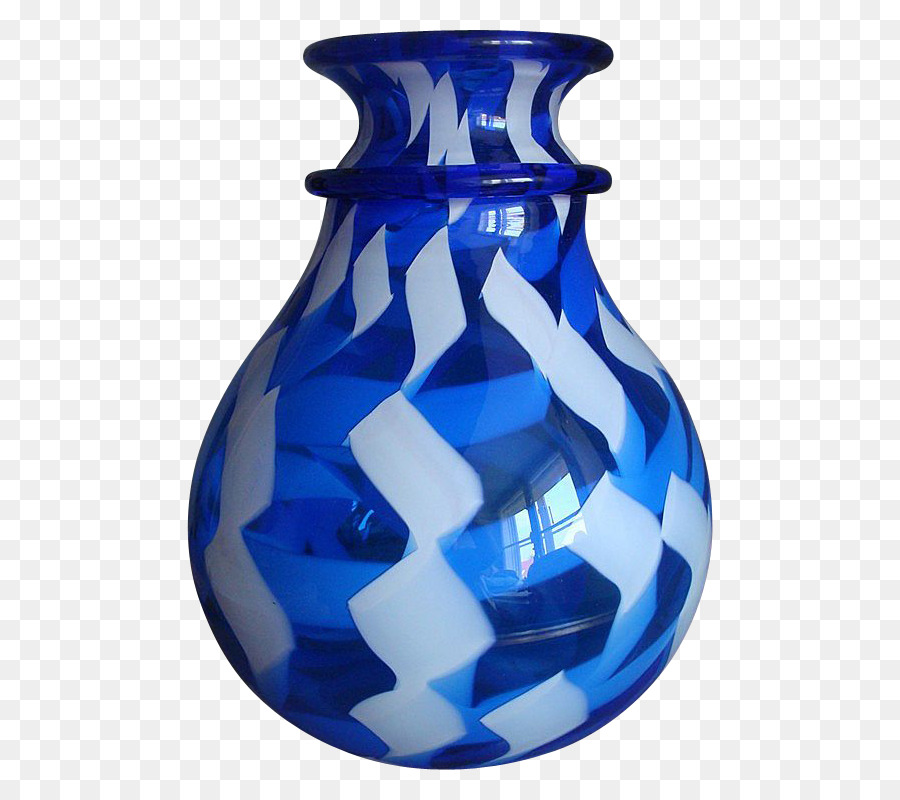 Vase Bleu Et Blanc，Verre PNG