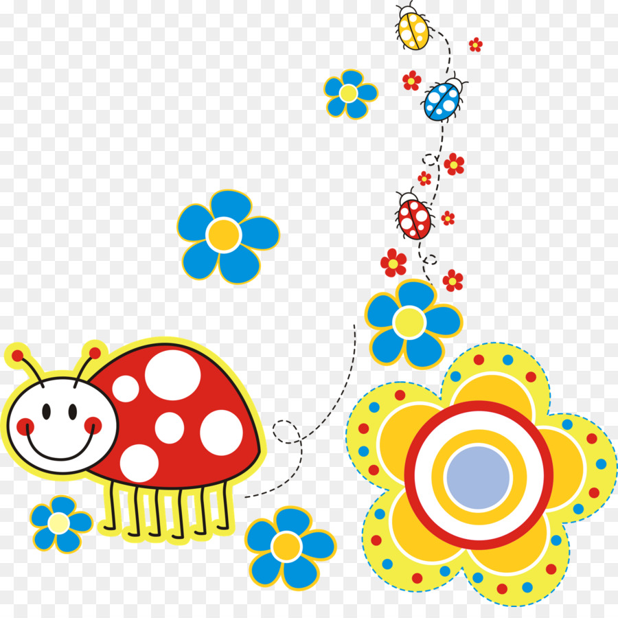 Coccinelle，Fleurs PNG