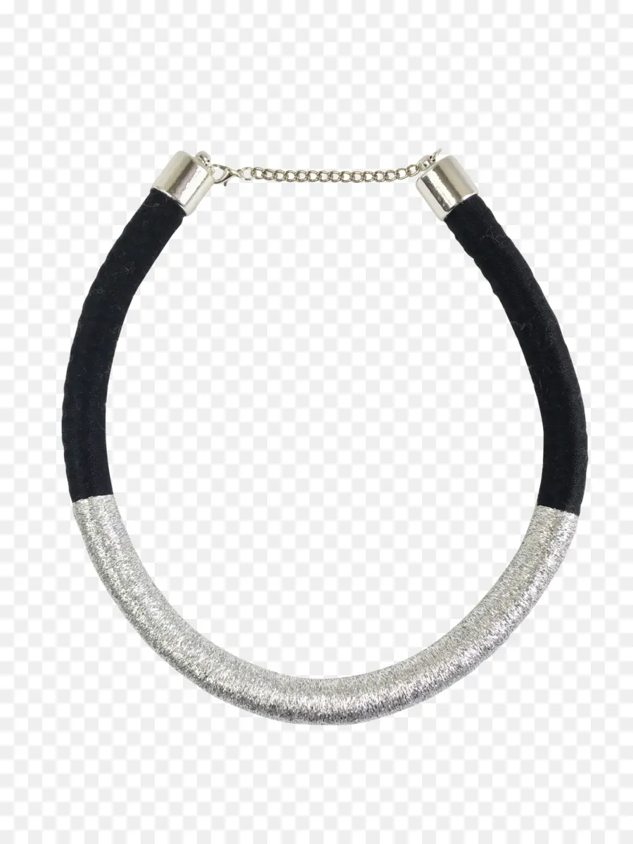 Collier Noir Et Argent，Collier PNG