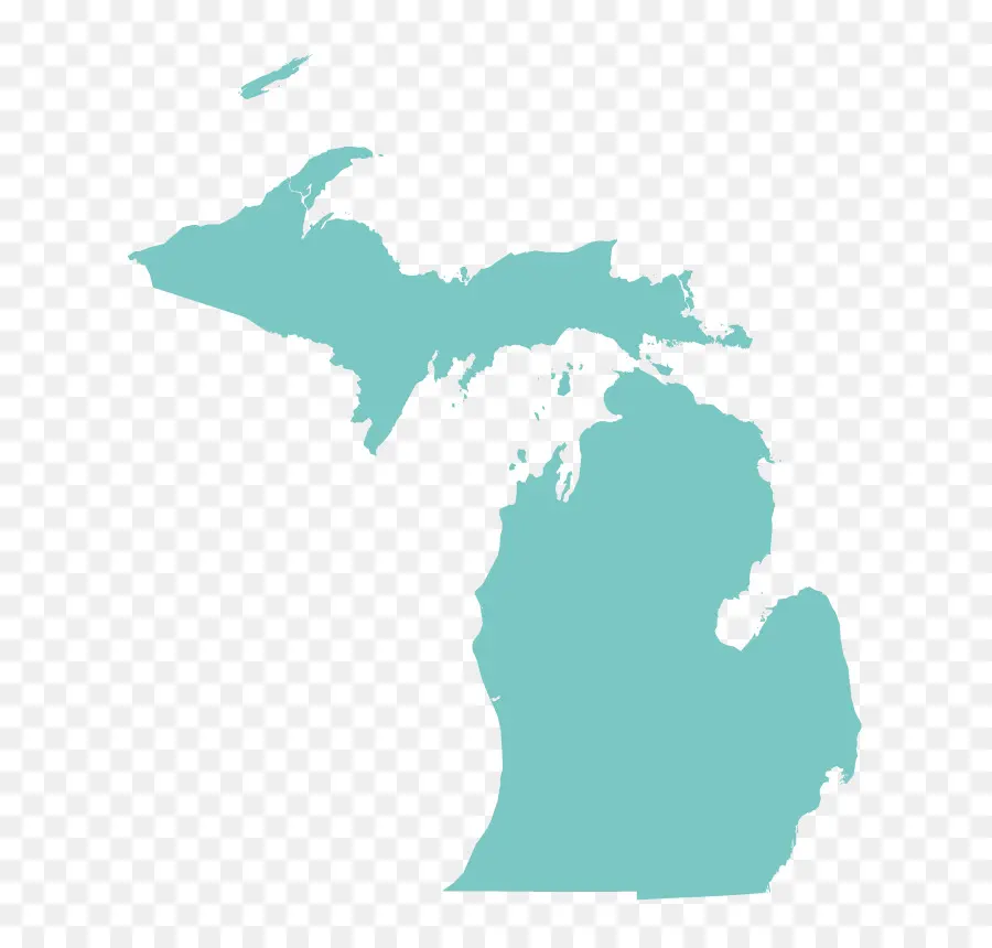 Carte Verte Du Michigan，État PNG