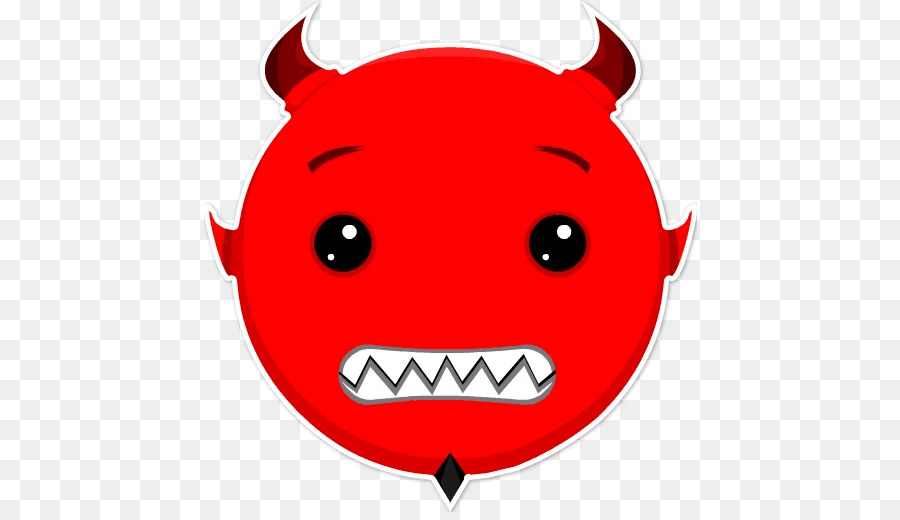 Emoji Diable Rouge，Dessin Animé PNG