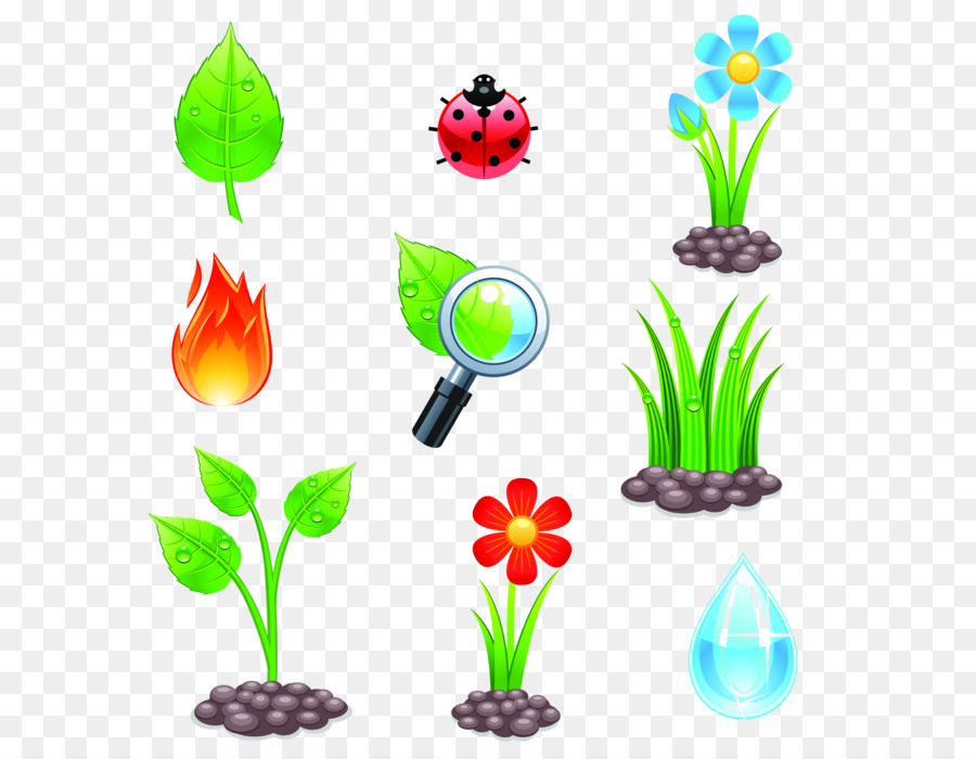 éléments De Fleurs Et De Nature，Usine PNG