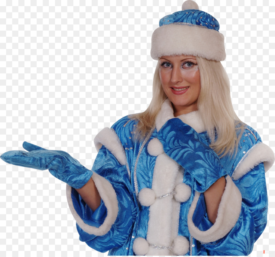 Femme En Costume Bleu，Hiver PNG