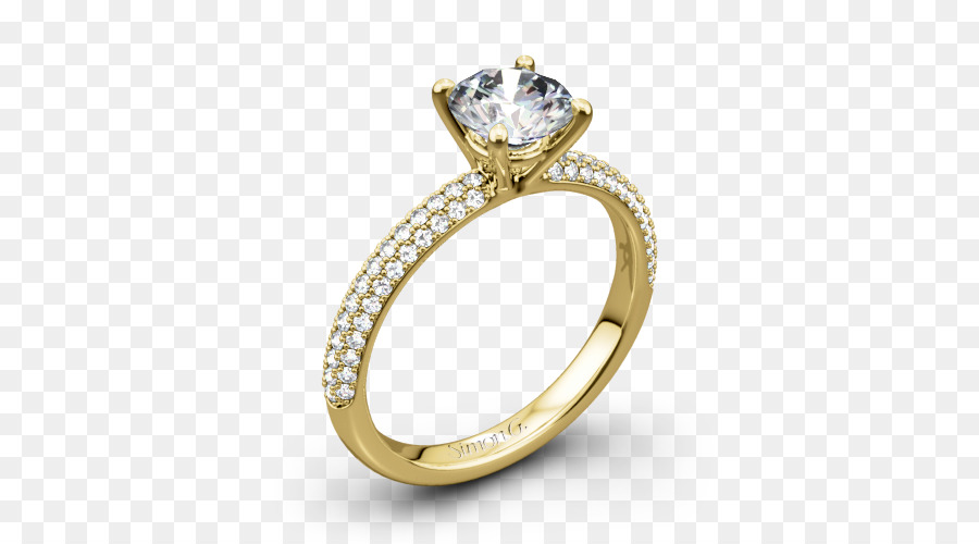 Bague En Or，Diamant PNG