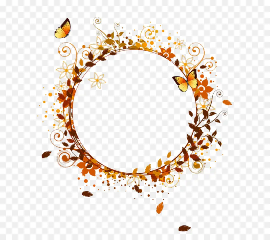 Cadre D'automne，Feuilles PNG