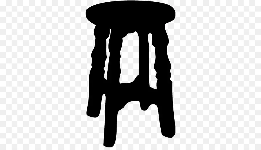 Tabouret Noir，Meubles PNG