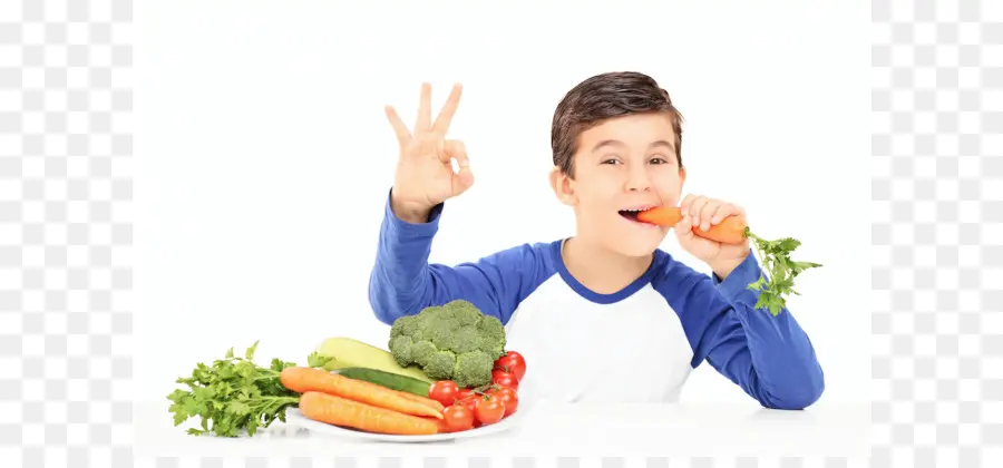 Garçon Mangeant Des Légumes，En Bonne Santé PNG