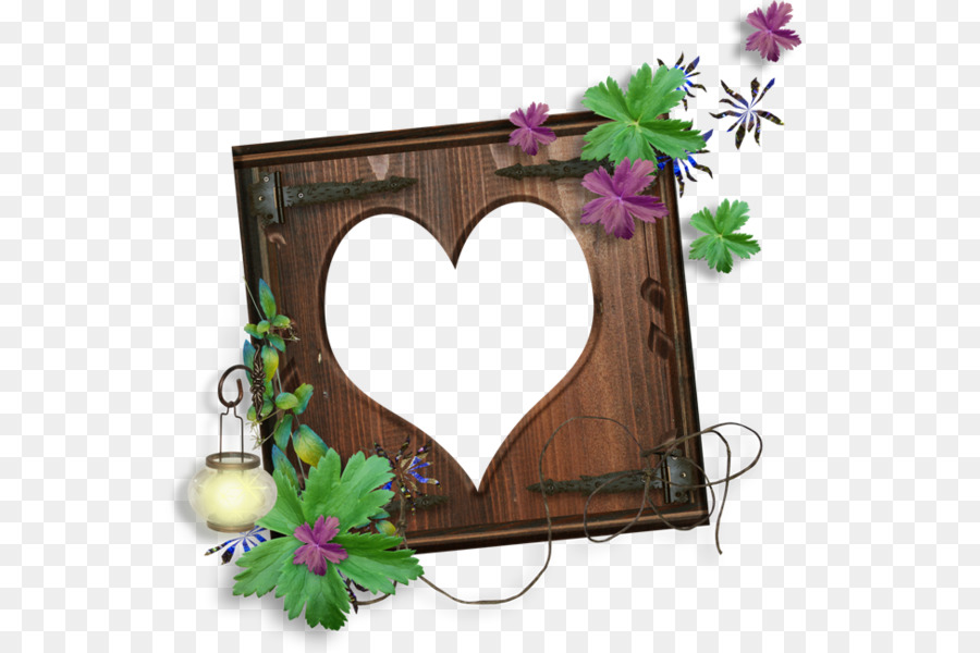 Cadre Coeur，En Bois PNG