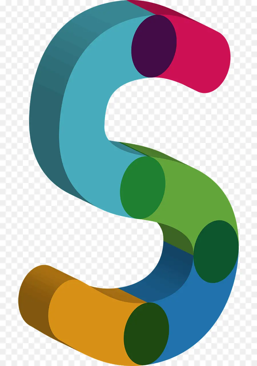 Coloré S，Alphabet PNG