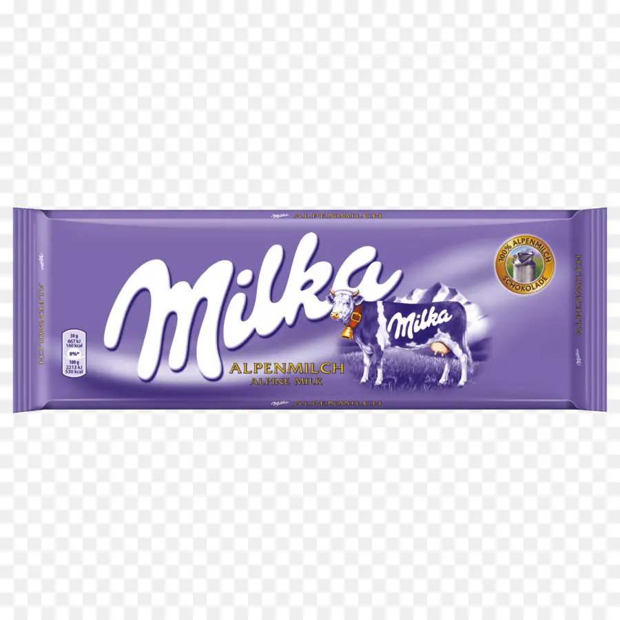 Tablette De Chocolat Milka，Alpenmilch PNG