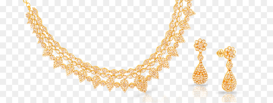 Ensemble De Bijoux En Or，Collier PNG