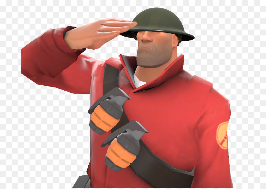 Soldat Animé，Saluer PNG